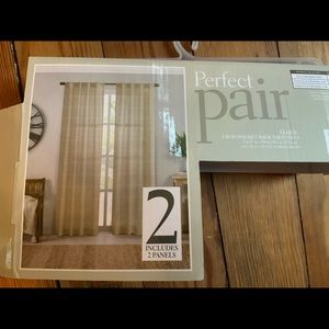 Curtains tan 37 x 84 NIB